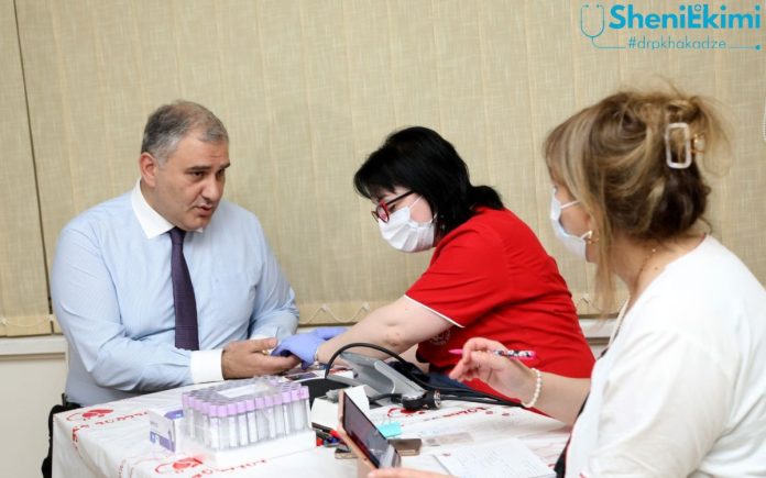 ჯანდაცვის სამინისტროს ინიციატივით სისხლის უანგარო დონაციის აქცია გაიმართა