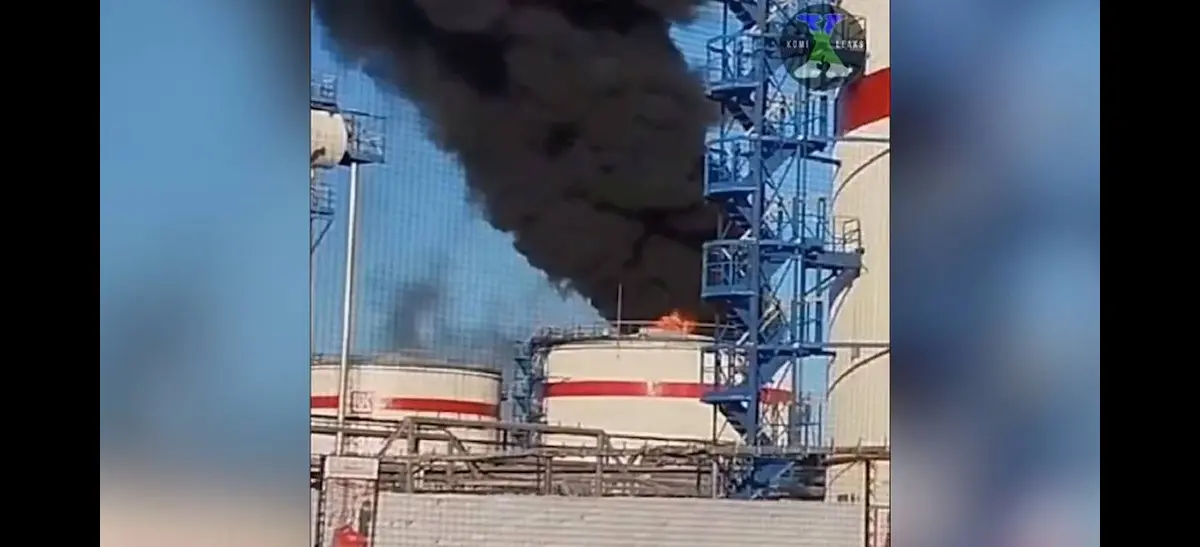 Пустой резервуар взорвался на установке подготовки нефти в Республике Коми--Лукойл-Пермь