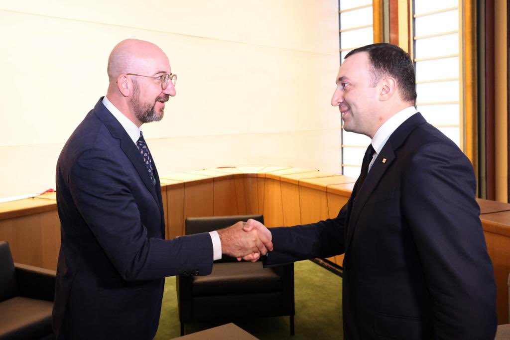 შარლ მიშელი ირაკლი ღარიბაშვილთან შეხვედრის შემდეგ: დროა, შესრულდეს საჭირო პრიორიტეტები კანდიდატის სტატუსის განსაბლოკად