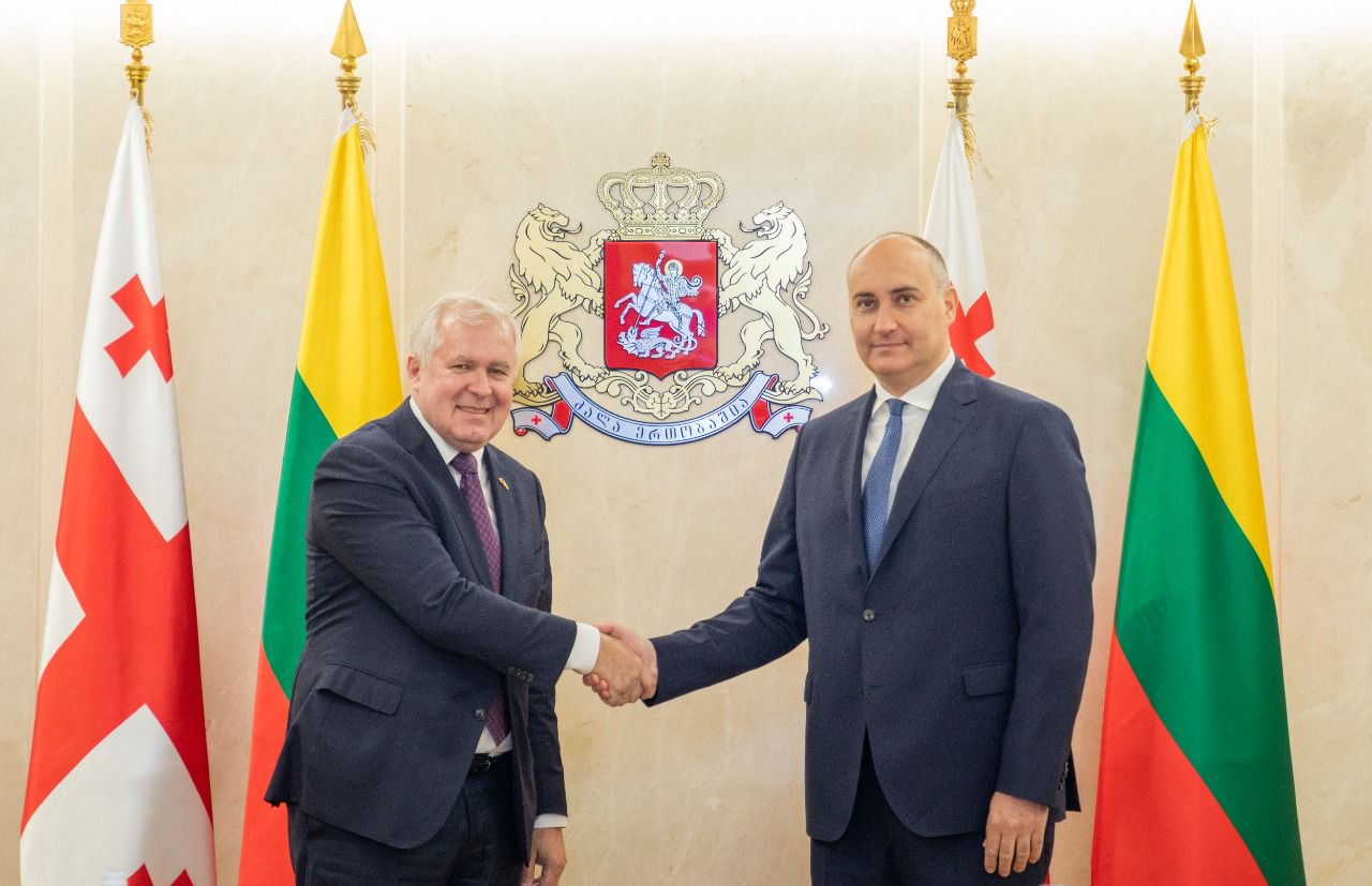 საქართველოს თავდაცვის მინისტრი ჯუანშერ ბურჭულაძე ლიეტუველ კოლეგას შეხვდა