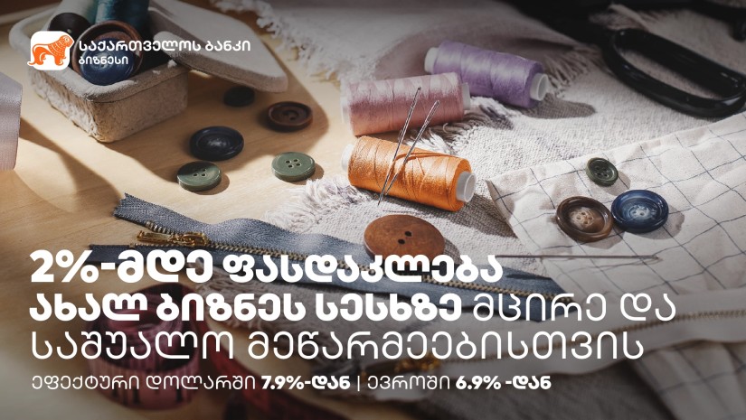 საქართველოს ბანკის ბიზნეს სესხებზე შეთავაზება 29 თებერვლის ჩათვლით გრძელდება