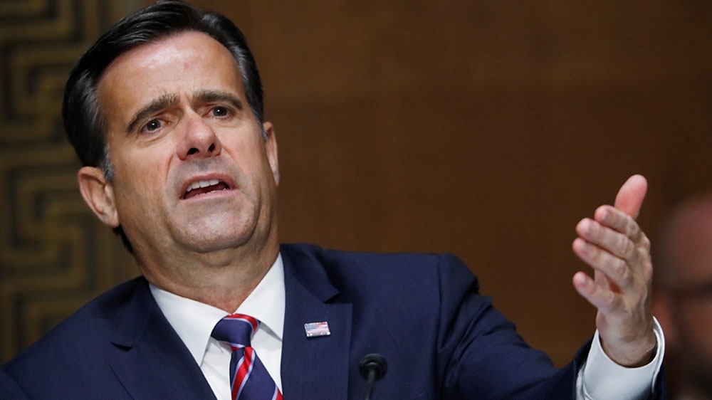 US intelligence chief says Iran, Russia have tried to meddle in 2020 election